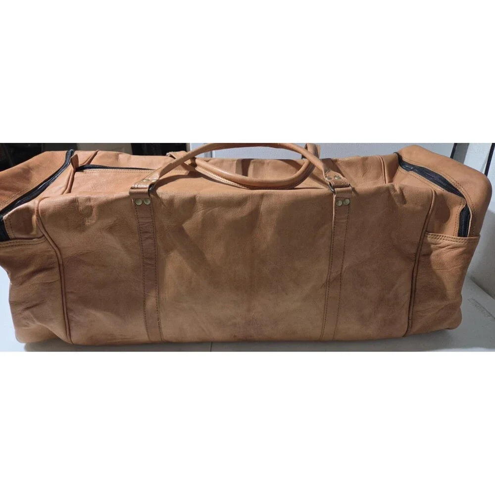 Handmade Leather Duffle Bag 32